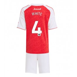 Arsenal Ben White #4 Thuis tenue Kids 2025-26 Korte Mouw (+ Korte broeken)